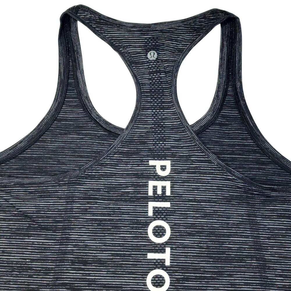 Lululemon x Peloton Swiftly Tech Racerback Tank Top 2.0 Womens SZ 10 Black/Gray